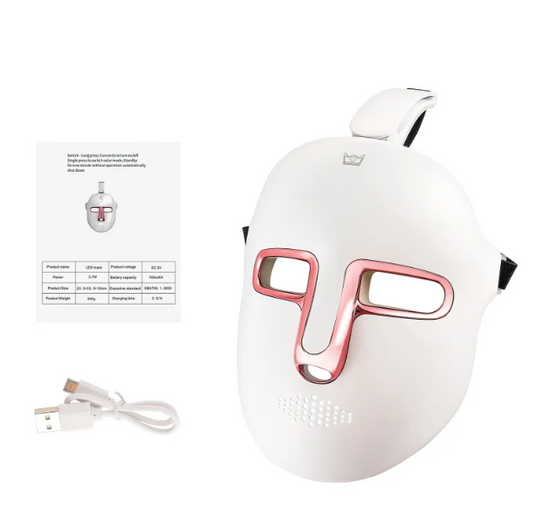 GlowVault 7-Color LED Light Therapy Face Mask - at-home skincare device