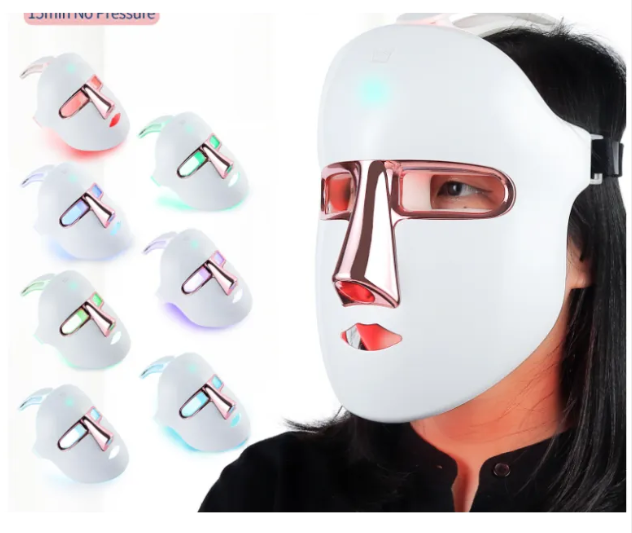 GlowVault 7-Color LED Light Therapy Face Mask - at-home skincare device